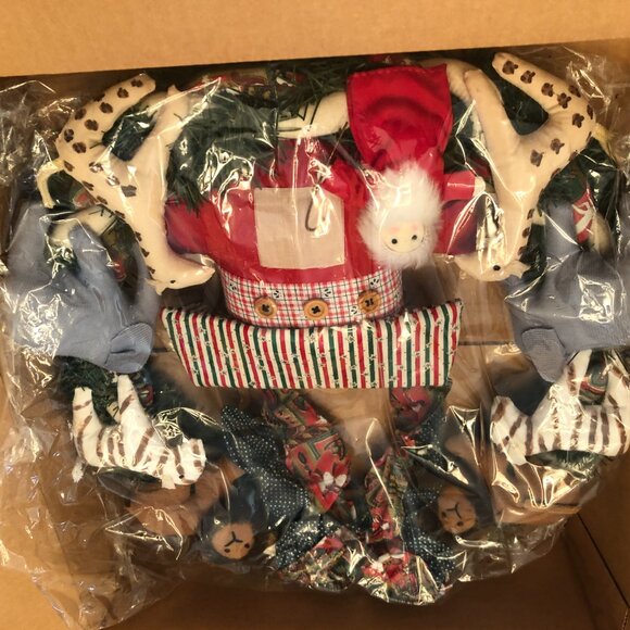 Vintage Holiday Christmas Noah’s Ark Large Wreath UNBELIEVABLE SO RARE BNIB - Picture 9 of 12